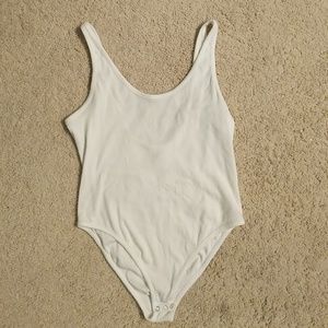Free people white ribbed bodysuit